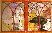 Carl Larsson lustvandrande par i ett historiskt landskap-karin och jag-nutidsmanniskor France oil painting artist
